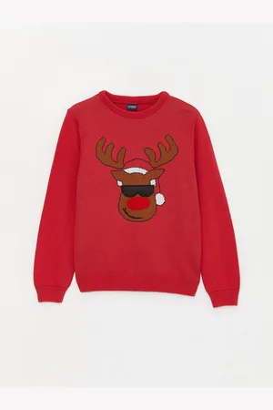 LC Waikiki Crew Neck New Year Themed Long Sleeve Boy