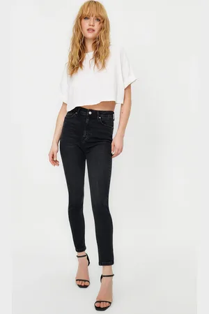 Trendyol Anthracite High Waist Skinny Jeans