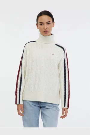 Tommy Hilfiger Krémový dámský rolák s příměsí vlny - Dámské