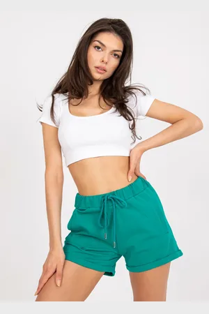 BASIC FEEL GOOD Dámské kraťasy Fashionhunters Green