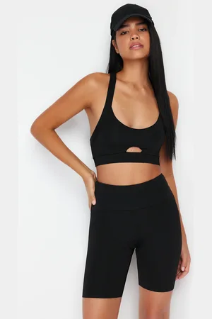 Trendyol Black Support/Shaping Back Detail Knitted Sports Bra