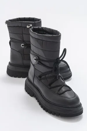 LuviShoes Weld Black Skin Women