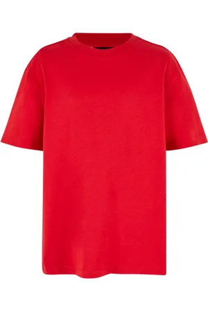 Urban classics Dětské tričko Heavy Oversize - červené