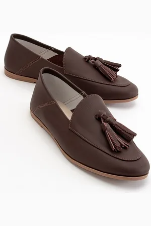 LuviShoes F04 Brown Skin Genuine Leather Shoes