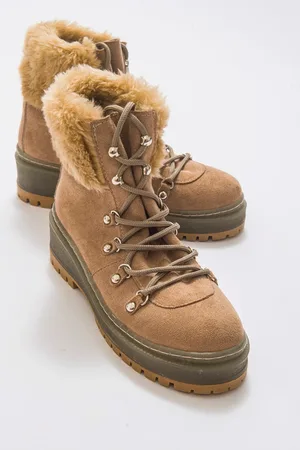 LuviShoes 4010 Beige Suede Women