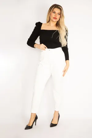 sans Dámské džíny Šans ve velikosti plus, vysoký pas, lycra, 5 kapes