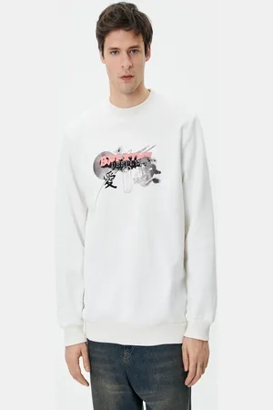 Koton Back Printed Sweat Asian Themed Crew Neck
