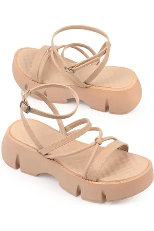 Capone Outfitters Amy Thick-Soled Ankle Strap Comfort Sole Women