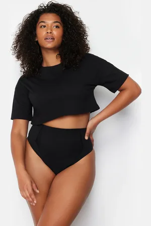 Trendyol Curve Black High Waist Briefs