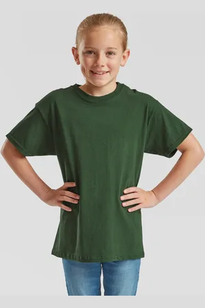 Fruit Of The Loom Green T-shirt for Children Original