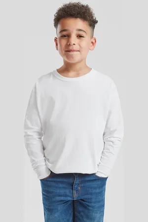 Fruit Of The Loom Biała koszulka dziecięca Valueweight