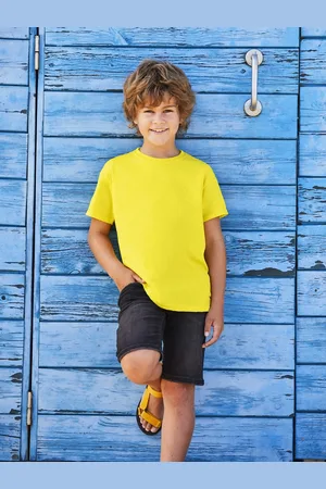 Fruit Of The Loom Yellow T-shirt for Children Original