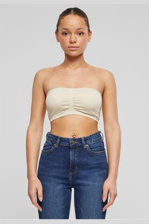 Urban classics Dámská podprsenka Bandeau 2-Pack béžová/khaki