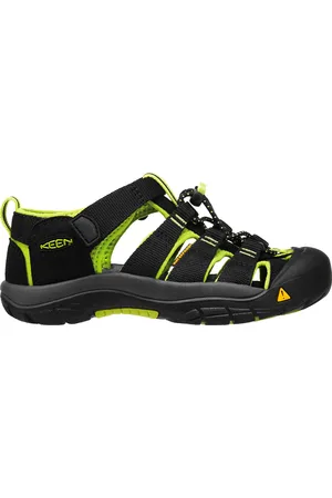 Keen Dětské sandály Newport H2 K Black/Lime Green US 9