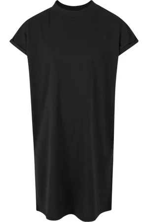 Urban classics Dívčí šaty Extended Shoulder - černé