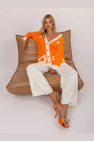 BADU Fluo oranžová dámská souprava s kardiganem
