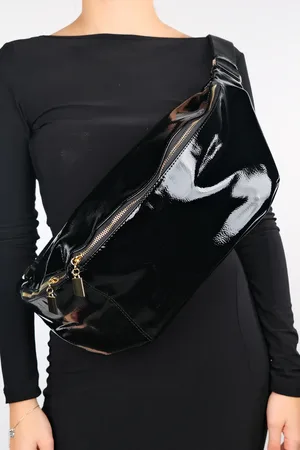 LuviShoes VENTA Black Patent Leather Women