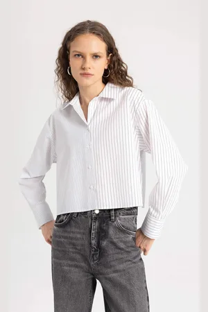 DeFacto Oversize Fit Shirt Collar Poplin Long Sleeve Shirt