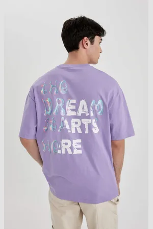 DeFacto Comfort Fit Crew Neck Printed T-Shirt