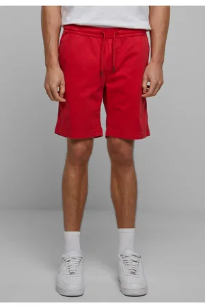 Urban classics Pánské kraťasy Stretch Twill - červené