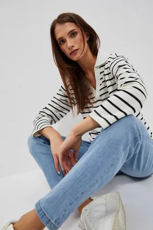 MOODO DÁMSKÁ MIKINA L-BL-4011 OFF WHITE_BLACK