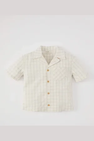 DeFacto Regular Fit Plaid Short Sleeve Shirt