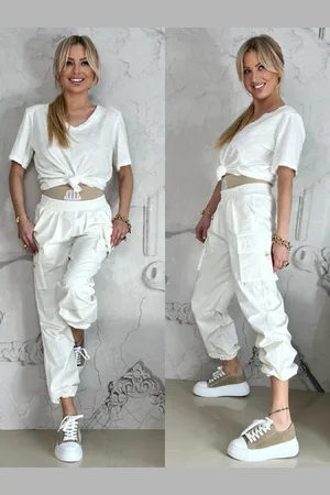 By o la la Ecru cargo pants