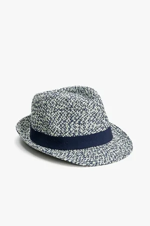 Koton Klobouk Fedora ze slámy s páskem