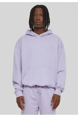 Urban classics Pánská mikina Light Terry Hoody - fialová