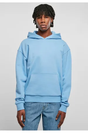 Urban classics Ultra Heavy Hoody vodorovně modrá