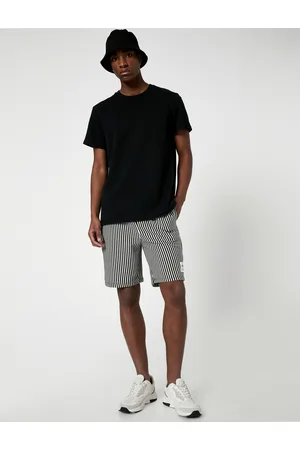 Koton Bermuda Shorts Label Printed Pocket Detailed Lace Waist