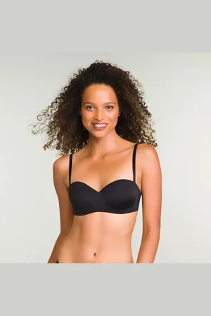 Dim Černá dámská podprsenka bez kostic WIREFREE STRAPLESS BRA
