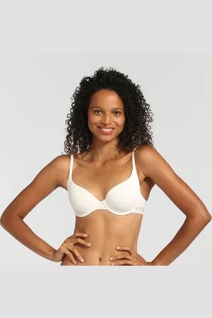 Dim Bílá dámská vyztužená podprsenka Playtex Invisifree Padded Bra