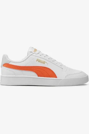 PUMA Oranžovo-bílé dětské tenisky Shuffle Jr