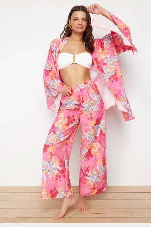 Trendyol Floral Patterned Woven Trousers
