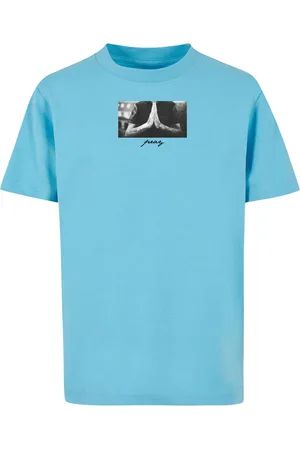 Mister Tee Dětské tričko Pray modré