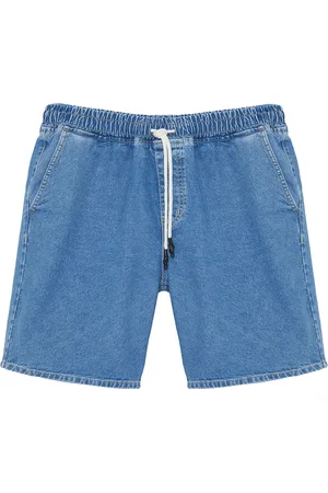 Trendyol Blue Wide Cut Plus Size Denim Shorts