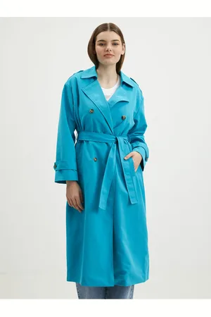 VERO MODA Modrý dámský trenčkot Chloe - Dámské