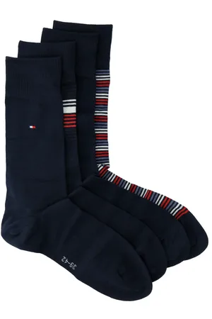 Tommy Hilfiger Socks - TH MEN SOCK 4P TIN GIFTBOX STRIPE blue