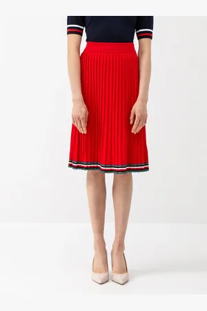 Tommy Hilfiger Červená plisovaná sukně Jessah
