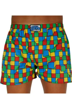 STYX Pánské šortky art classic guma oversize kostky (E959)