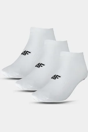 4F Dámské kotníkové ponožky casual (5pack) - bílé