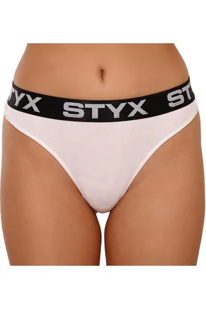 STYX Dámská tanga sportovní guma bílá