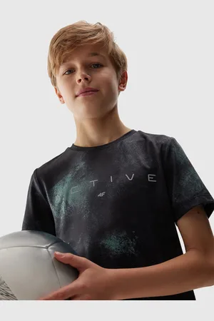 4F Chlapecké sportovní rychleschnoucí tričko - zelené