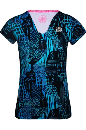 Bidi Badu Dámské tričko Bella 2.0 Tech V-Neck Tee Blue S