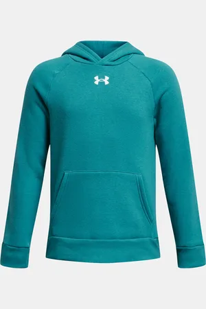 Under Armour Mikina UA Rival Fleece Hoodie-BLU - Kluci
