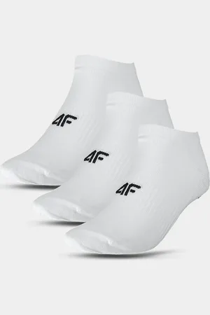 4F Dámské kotníkové ponožky casual (3 Pack) - bílé
