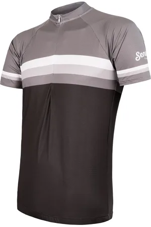 Sensor Pánský dres Cyklo Summer Stripe Black/Grey