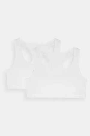4F Dámská bavlněná podprsenka pro každodenní nošení (2 Pack)