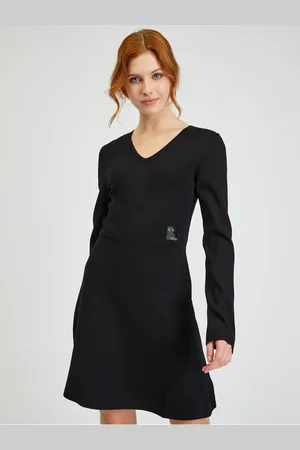 Emporio Armani Černé dámské svetrové šaty Exchange - Dámské